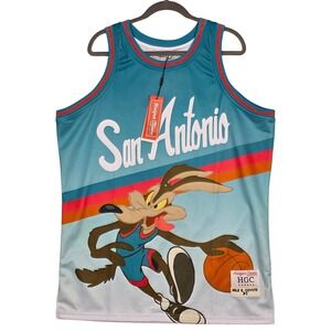 Headgear Classics Basketball Jersey Men 2XL San Antonio Wile E. Coyote #2 New